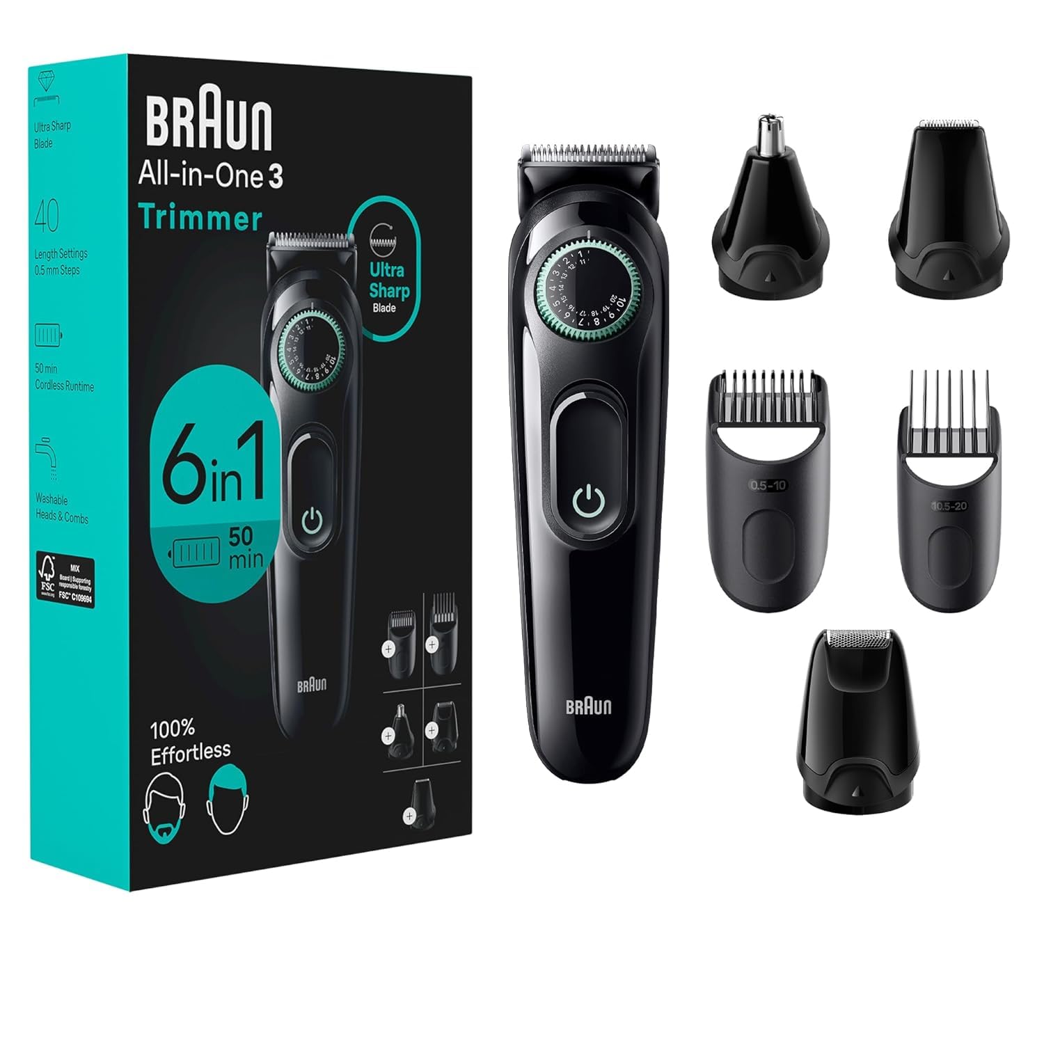 Amazon.com: Braun All-in-One Style Kit Series 3 3460, 6-in-1